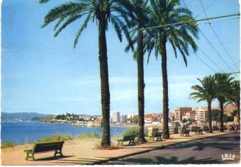 Au Mourillon, les bifilaires du trolley de la ligne N°3- carte postale Iris
