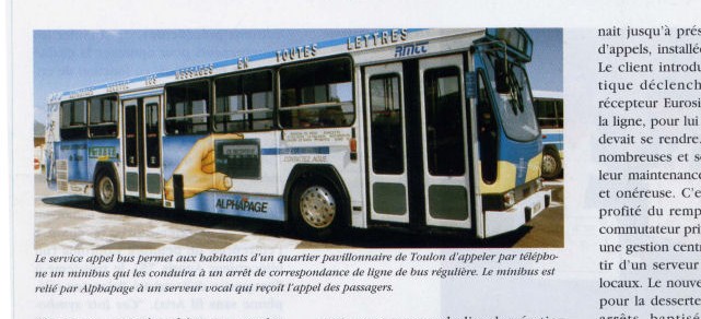 PR 100 pub pour l'alphapage et le service d'appel des bus